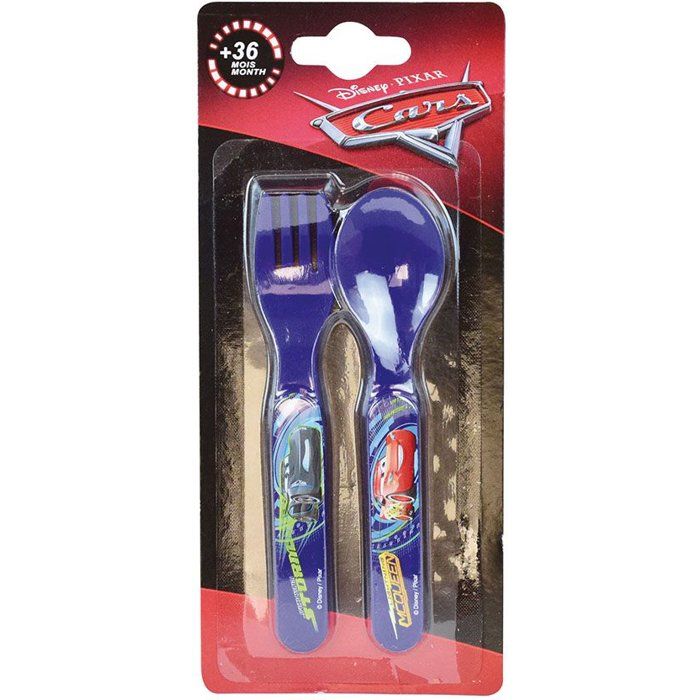 Image secondaire de Ensemble de Vaisselle Disney Cars - 2 Assiettes, 2 Verres et Couverts