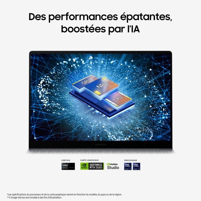Image secondaire de PC Portable - SAMSUNG - Galaxy Book4 Ultra - 16'' - i7 155H - 32Go - 1To SSD - RTX 4050 - AZERTY - Gris