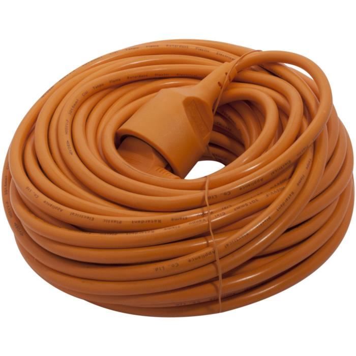 CHACON-Cable de extensi�n HO5VVF 3 x 1,5 mm� 25 m - Naranja