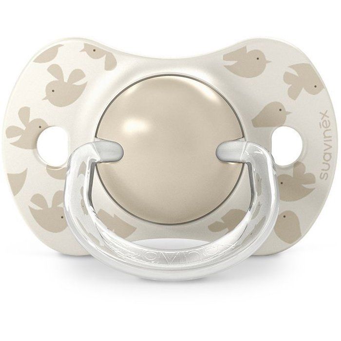 Image secondaire de Lot de 2 sucettes symétriques Birdies - SUAVINEX - 6 à 18 mois - Beige
