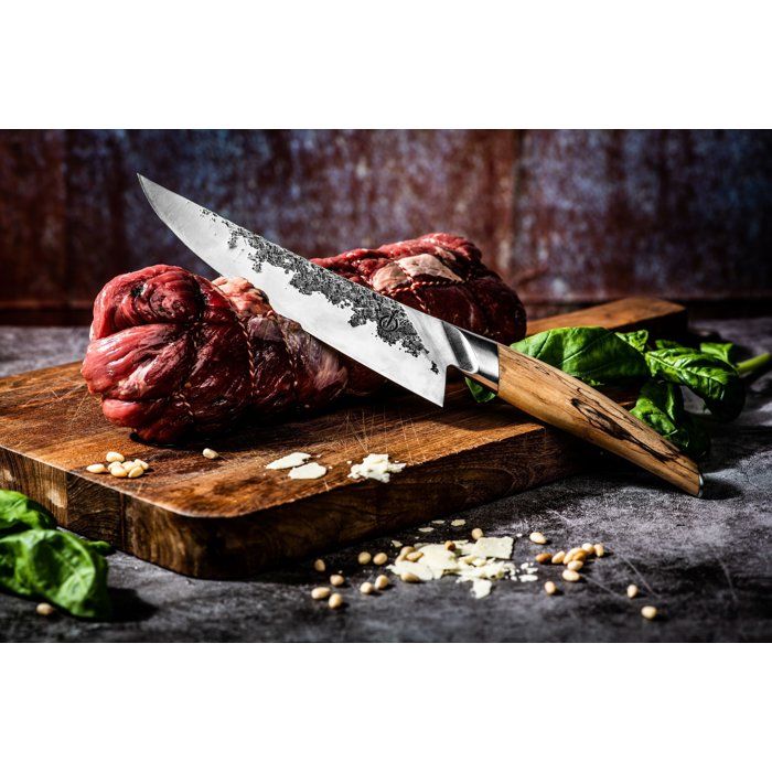 Coltello da Chef - FORGIATO - KATAI - Acciaio VG10 - Manico in Radica - L 20,5 cm