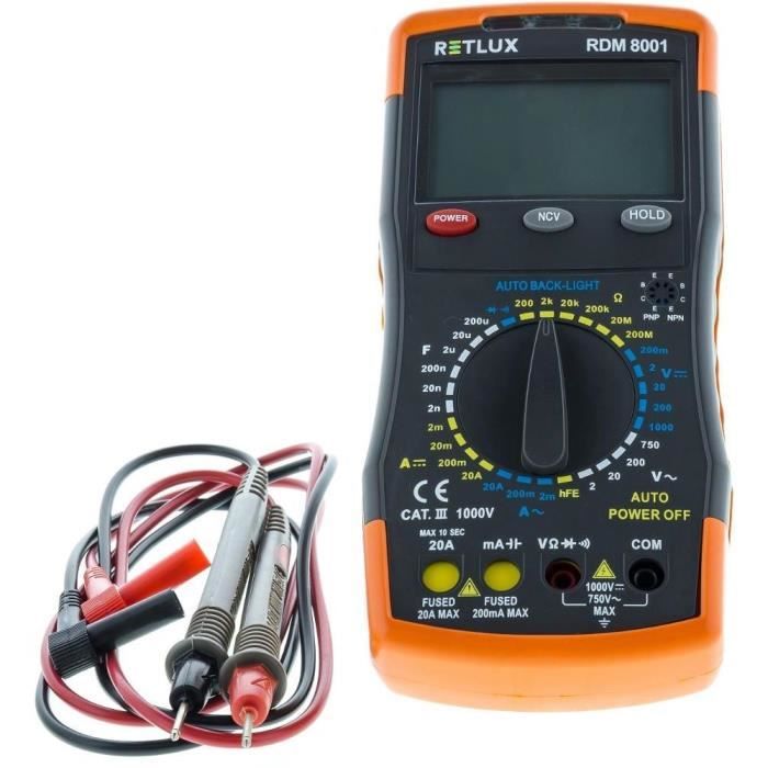Image secondaire de Multimetre numérique - RETLUX - RDM 8001