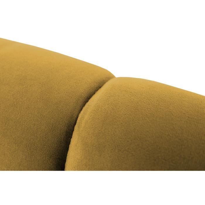Tete de lit BEDY - Velours Moutarde - 110x160 cm