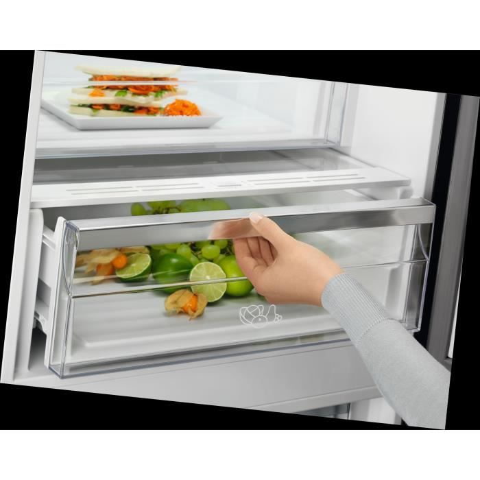 Réfrigérateur Combiné ELECTROLUX LNC7ME34X1 - 2 portes - 366 L (266 L / 101 L)  - H 2010 x L 595 x P 650 mm - Inox