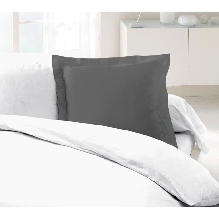 LOVELY HOME Set di 2 federe 100% cotone 63x63 cm - grigio scuro