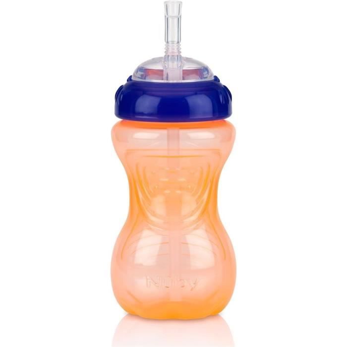 Image secondaire de Lot de 3 tasses anti-fuite - NUBY - Paille flexible - Mixte