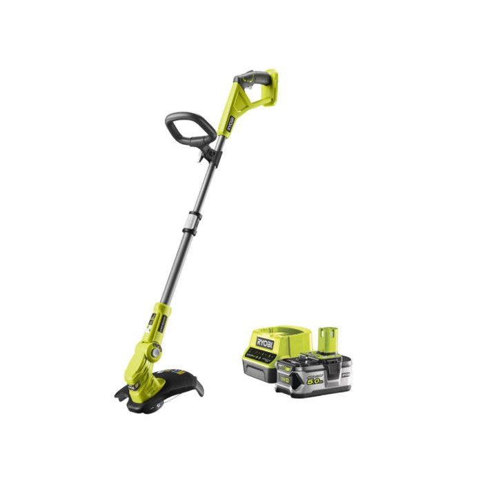 RYOBI - 18V trimmer - cutting diameter 25-30 cm - wire diameter 1 x 1.6 mm - telescopic tube - 5.0 Ah battery & charger - RLT183250F