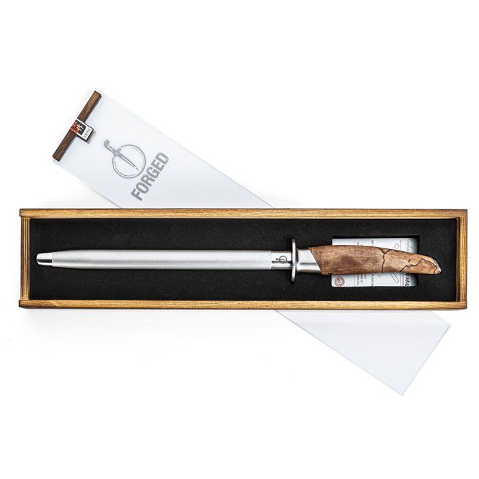 Image secondaire de Fusil à aiguiser Forged Katai en acier VG10 avec manche en bois