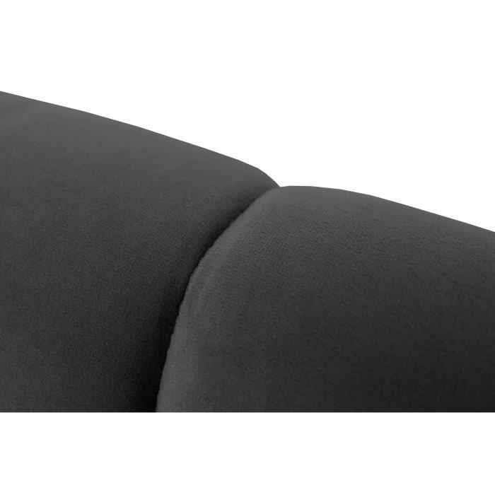 Tete de lit BEDY - Velours Gris - 110x160 cm