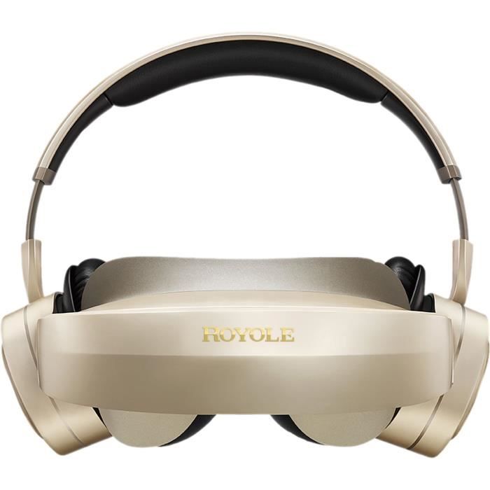 ROYOLE Casque de vidéo 3D et réalité virtuelle MOON - AMOLED x2 - 60Hz - RAM 32Go - Champ de vision 53° - Or