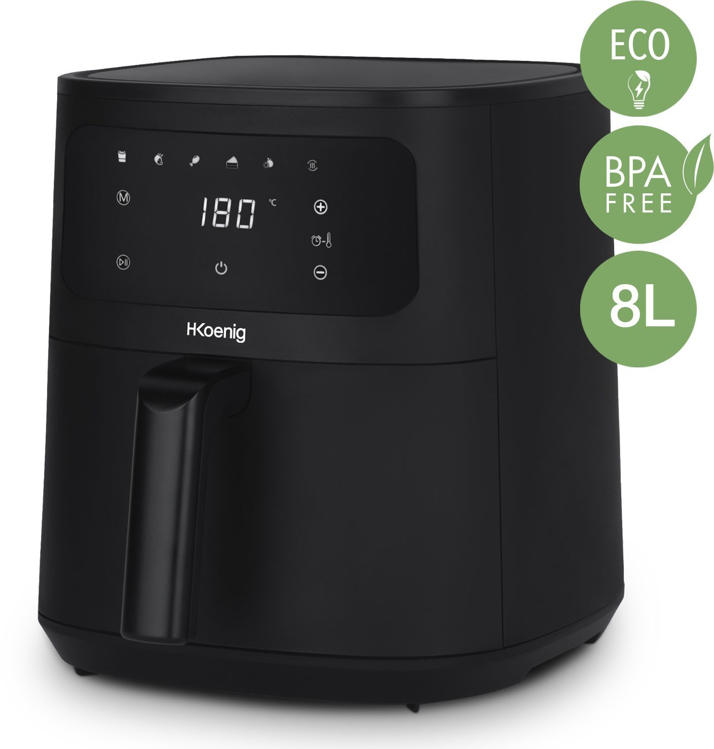 Image secondaire de Friteuse sans huile HKoeNIG - FRY880 - Capacité 8L - 6 programmes de cuisson - 1700W