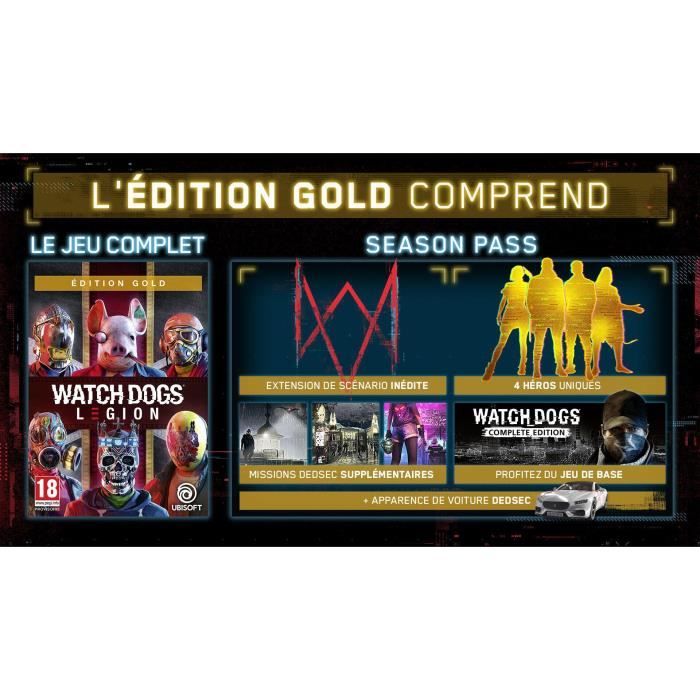 Watch Dogs Legion Édition GOLD Jeu PS4 (Upgrade gratuit vers PS5)