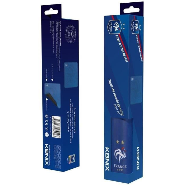 KONIX - Tapis de Souris Fédération Française de Football - 32 x 27 cm - Bleu