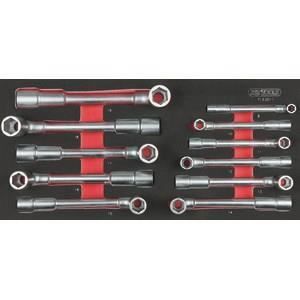Module de clés a pipe débouchées - 6 pans, 11 pieces KS TOOLS 713.2011