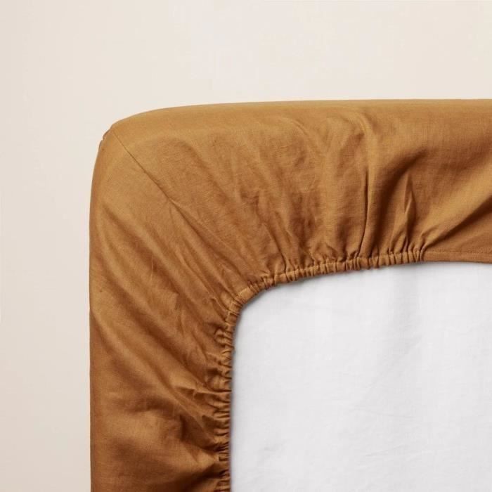 Image secondaire de Drap housse - P'TIT DODO - 60 x 120 cm - Jersey - Caramel