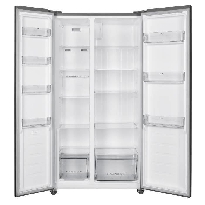Réfrigérateur CONTINENTAL EDISON - CERASBS442IX - side by side - 442L - L90 cm x H177 cm - Inox