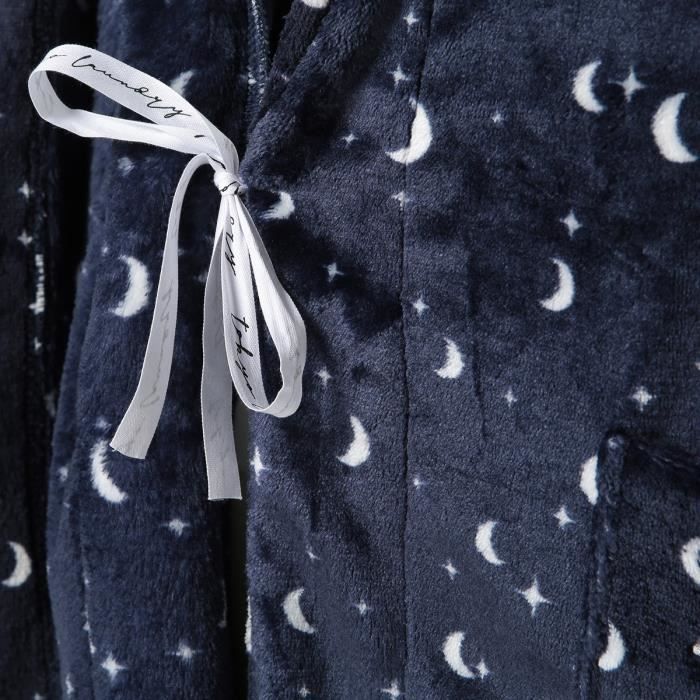 TOKYO LAUNDRY Robe de Chambre avec Capuche Bleu Marine Femme