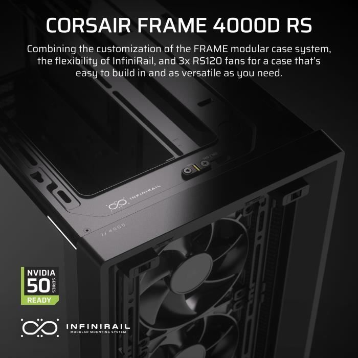 Image secondaire de Boîtier PC - CORSAIR - FRAME 4000D RS - Moyen-tour - Noir - CC-9011312-WW