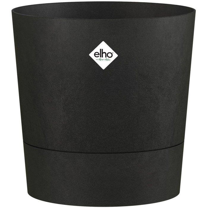 Pot de Fleur Rond Elho Foss 35L Noir pour Extérieur