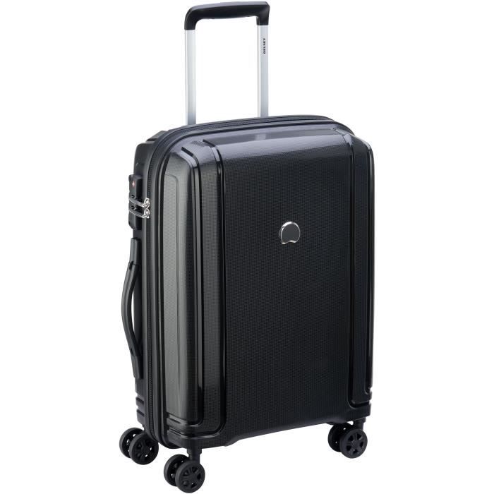 DELSEY Valise Trolley Brisban 55 cm Cabine Slim 4 Roues + TSA + Polypropylene Noir