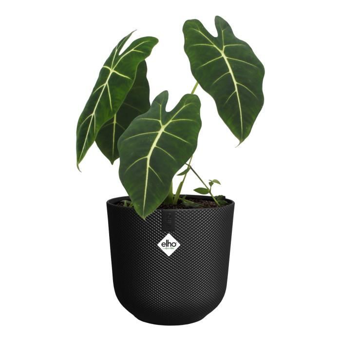 Vaso da fiori - Elho - Jazz Round - Nero - Ø 26 x H 24 cm - Interno - 100% riciclato