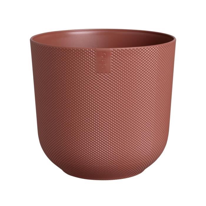 Vaso da fiori - Elho - Jazz Round - Rosso - Ø 26 x H 24 cm - Interno - 100% riciclato