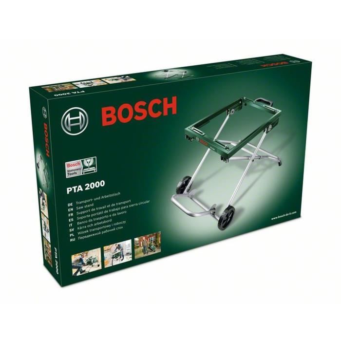 Pietement roulant et de travail Bosch pour scie sur table - PTA 2000