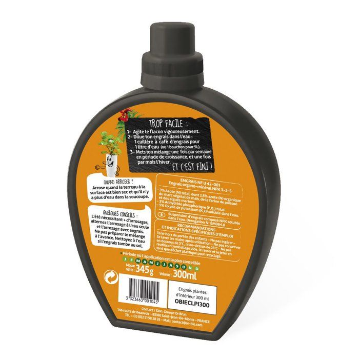 Image secondaire de Engrais Nourrissant pour Plantes d'Intérieur ORBIO - Croissance Optimale