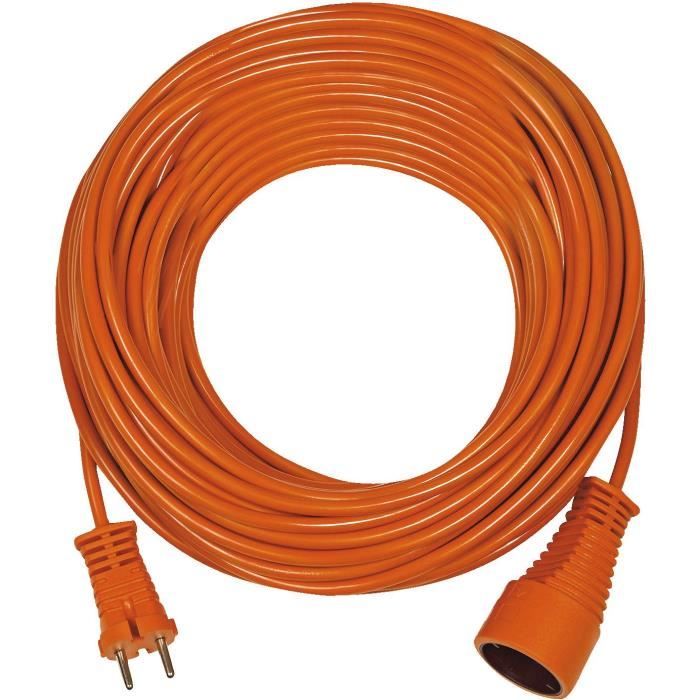 Brennenstuhl Rallonge orange 30m de câble - Fabrication Française