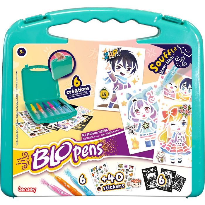 Mallette Créative Blopens Manga - LANSAY pour Enfants à Partir de 5 Ans