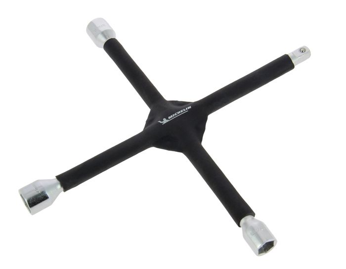 Chiave a croce - MICHELIN - 8530 - Dimensioni: 17/19/21 mm e 1/2 quadrato - Rivestimento in schiuma antiscivolo