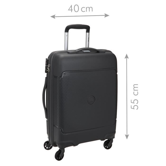 DELSEY Valise Cabine Low Cost Rigide Polypropylene 4 Roues 55cm SEJOUR Anthracite