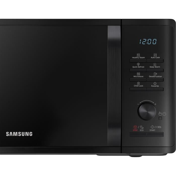 Micro-ondes solo - SAMSUNG - MS23K3555E - Noir - 23L - Contrôle électronique + bouton - Fonction maintien au chaud
