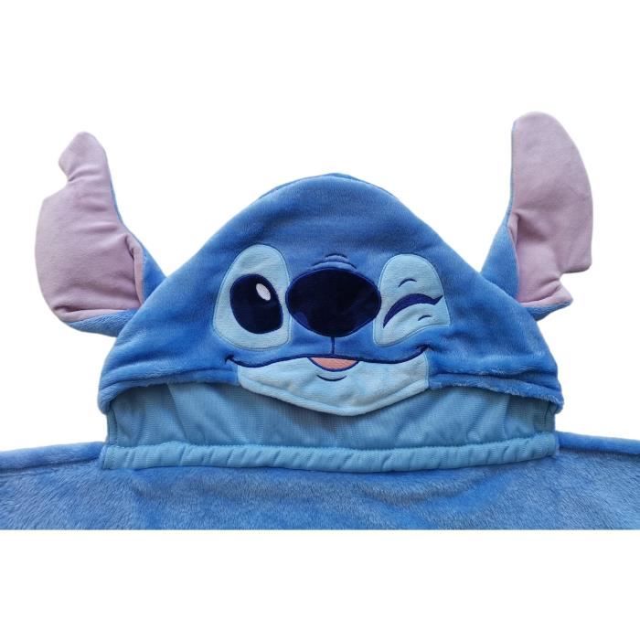 Image secondaire de Plaid polaire a capuche 3D - WORLD TRADE ET TECHNOLOGIES - Stitch - 120 x 150 cm - Ultra doux - Design enfant