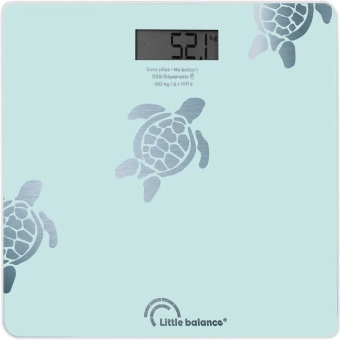 B�scula de ba�o Little Balance Turtles Aqua USB-R AZUL