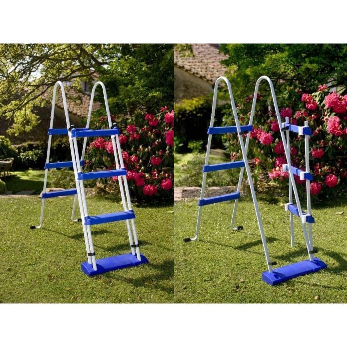 Image secondaire de Kit Piscine Hors Sol Acier Ronde GRE - Ø300 x H122 avec Filtre et Échelle