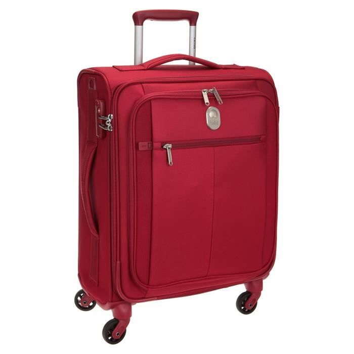 DELSEY Valise Cabine Low Cost Souple 4 Roues 55cm PIN UP5 Rouge