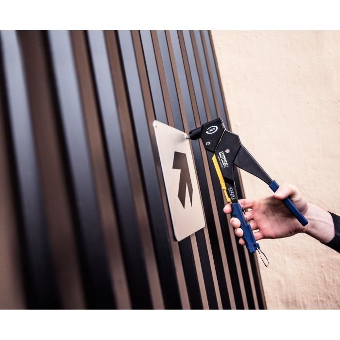 Image secondaire de Pince à Riveter RP60 Multi Tête Pivotante avec 250 Rivets et 3 Forets - RAPID