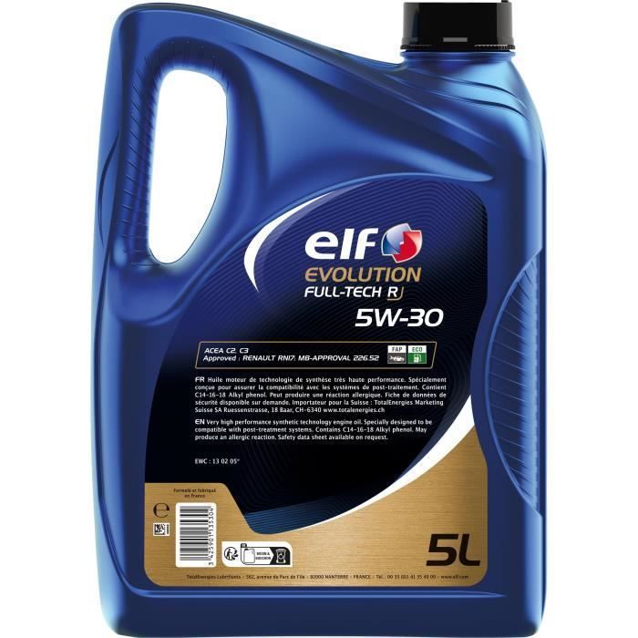 Image secondaire de Huile moteur - ELF - Evolution FULL-TECH R 5W-30 - 5L