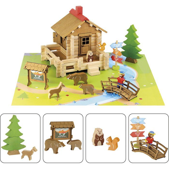 Image secondaire de Jeu de Construction en Bois La Réserve Naturelle - 125 Pièces