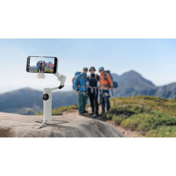 Smartphone Stabilizer 360 Degree Panoramic Tracking 3 Axis Stabilization White