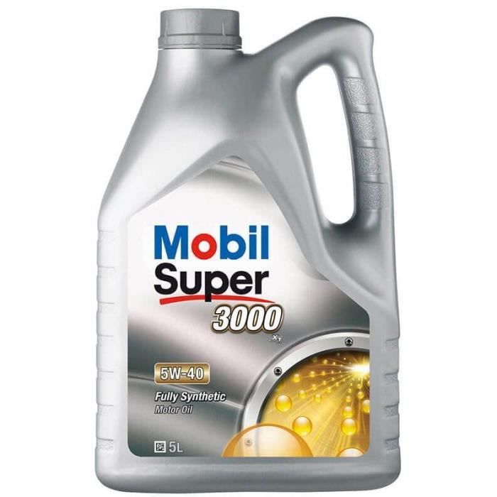 MOBIL Huile-Additif SUPER 3000 X1 - Synthetique / 5W40 / 5L