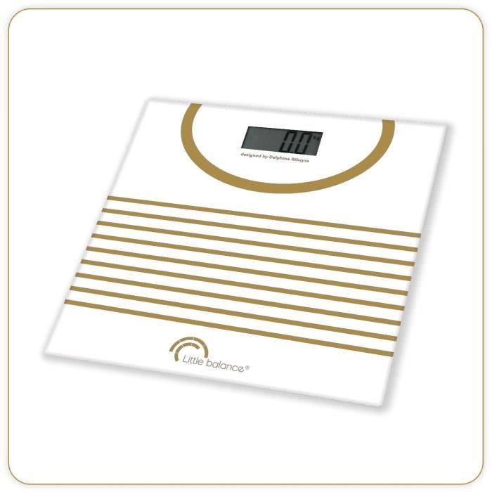 Bilancia pesapersone elettronica LITTLE BALANCE Mariniere Gold - bilancia elettronica - 180 kg/100 g - Design Mariniere Gold