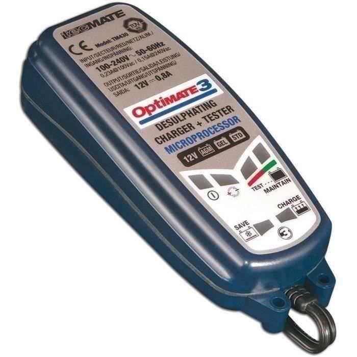 JARDIN PRATIC Chargeur de batterie OPTIMATE 3, de 2 a 30 Ah avec fonction désulfatation