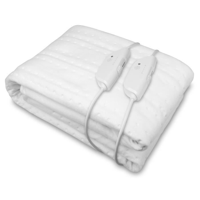 Surmatelas chauffant King Size MEDISANA - HU 676 XXL - 2 éléments de commande, 150 x 160 cm, 4 réglages de températures, lavable