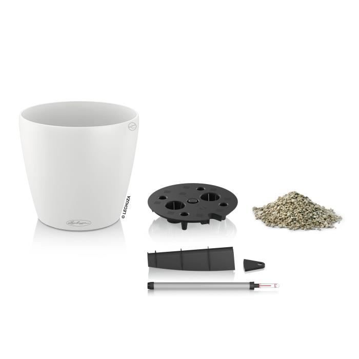 Image secondaire de LECHUZA Jardiniere Classico Color 43 - All-in-one - Ø 42,0 x 39,5 cm - Kit complet - Blanc - 13230