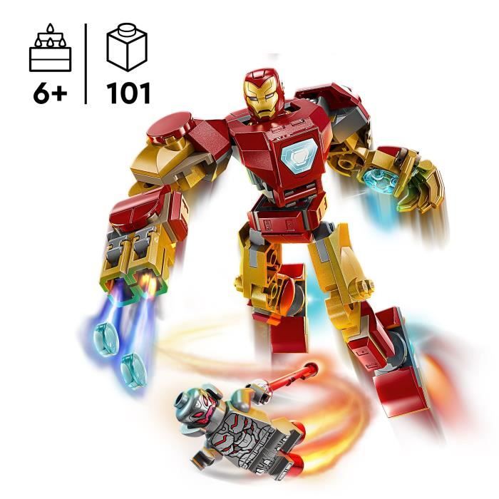 Image secondaire de LEGO Marvel 76307 Le robot d'Iron Man contre Ultron - Jouet avec super héros des 6 ans