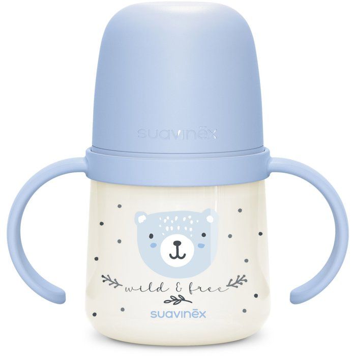 Image secondaire de Biberon avec anses SUAVINEX NIGHT&DAY WILD&FREE 150 ml Bleu