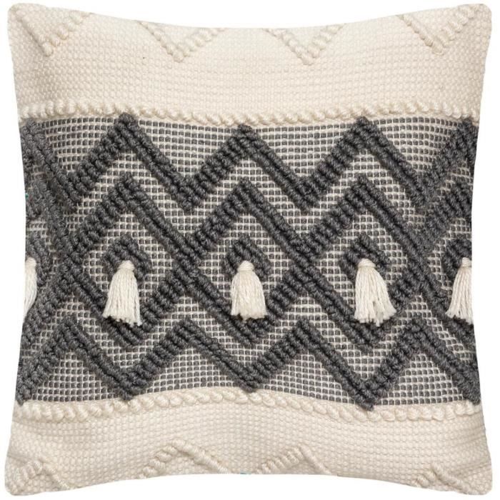 Coussin recycle Row - Gris - 45 x 45 cm