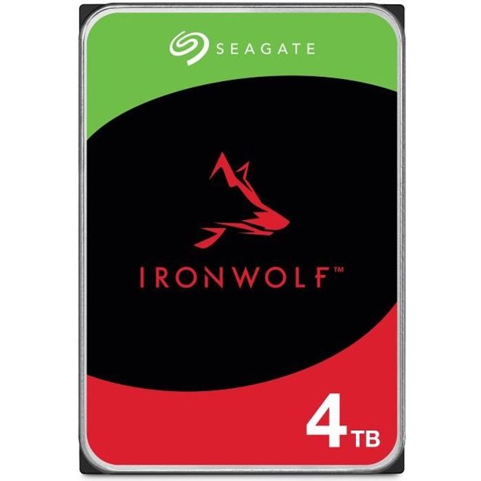 SEAGATE - Disque dur Interne - NAS IronWolf - 4To -  3.5 - 5400 tr/min (ST4000VN006)